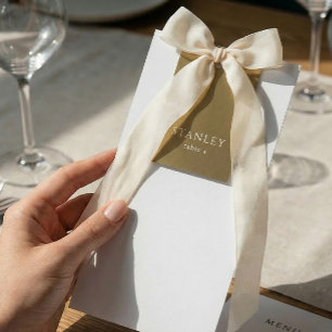 Etiquetas de nombre para boda de oro Tarjetas de m