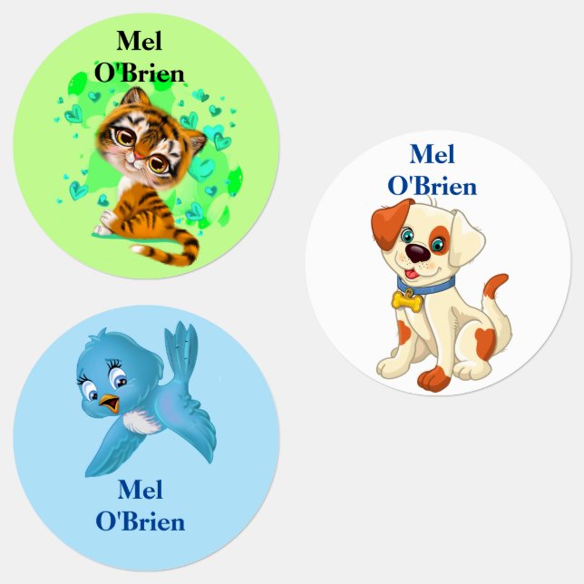 Etiquetas de nombre para niños (Grupo)