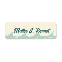 Etiquetas de nombre para niños con tema de océano