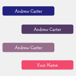 Etiquetas de nombre personalizadas coloridas para 