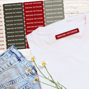 Etiquetas de nombre personalizadas Crema Oliva Roj