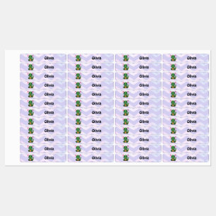 Etiquetas de nombre personalizadas de T-Rex de din