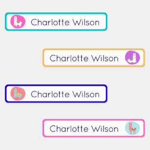 Etiquetas de nombre personalizadas de una alpaca c