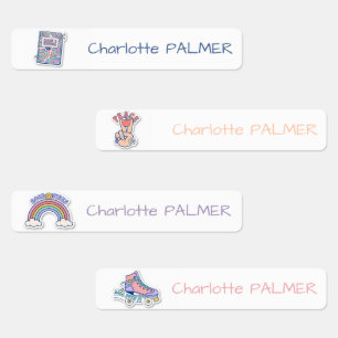 Etiquetas de nombre personalizadas impermeables Re