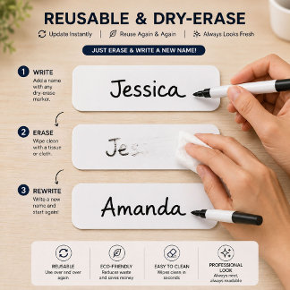 Etiquetas de nombre personalizadas para bodas, ofi