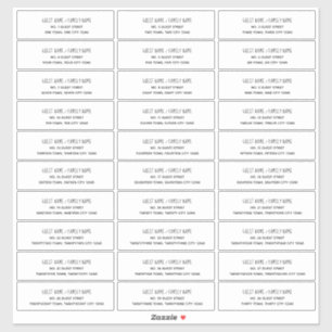 Etiquetas de nombre y dirección para tarjetas de I