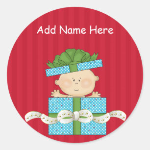 Etiquetas de nombres de Baby Shower con invitacion
