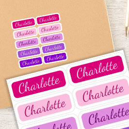 Etiquetas de nombres de firmas elegantes de color 