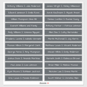 Etiquetas de nombres de invitados manuscritos OffB