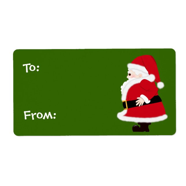 Etiquetas de nombres de Navidades Santa (Frente)