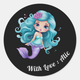 Etiquetas de nombres de niños de sirena cutánea