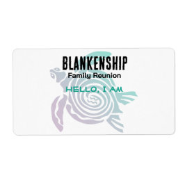 Etiquetas de nombres de papel de tortuga de arte t