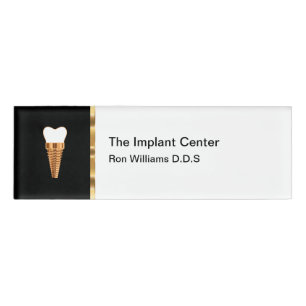 Etiquetas de nombres de personal de los implantes 