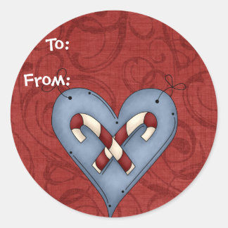 Etiquetas de nombres de regalo de corazón del país