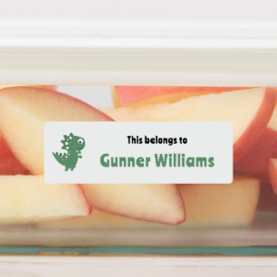 Etiquetas de nombres escolares de dinosaurios