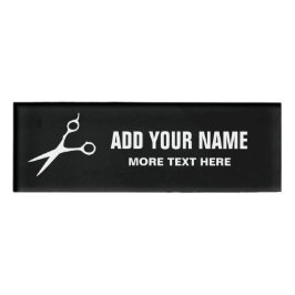 Etiquetas de nombres magnéticos de peluquería pers