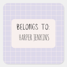 Etiquetas de nombres minimalistas "Pertenecen"