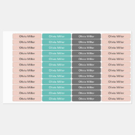 Etiquetas de nombres para la guardería de los camp