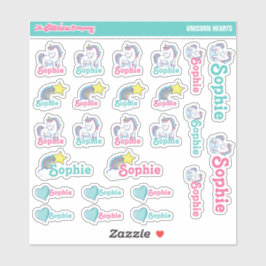 Etiquetas de nombres personalizadas de unicornio |
