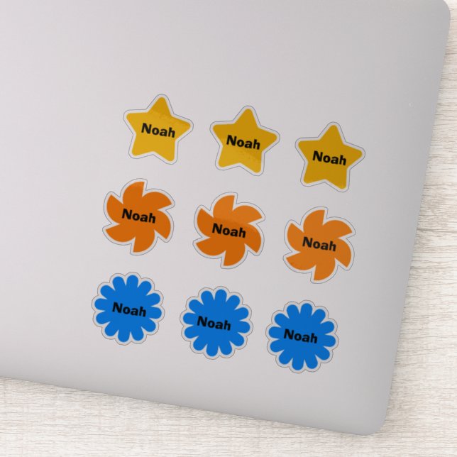 Etiquetas de nombres personalizadas para niños (Detalle)