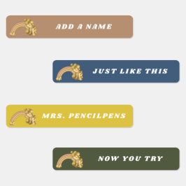 Etiquetas de nombres personalizados neutrales del