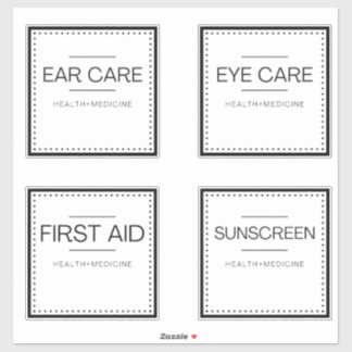 Etiquetas de organización moderna para baño