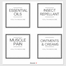 Etiquetas de organización moderna para baño