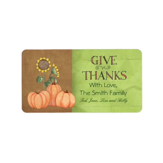 Etiquetas de otoño (Frente)