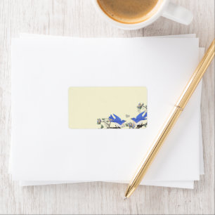 Etiquetas de pájaro azul vintage Felt #2