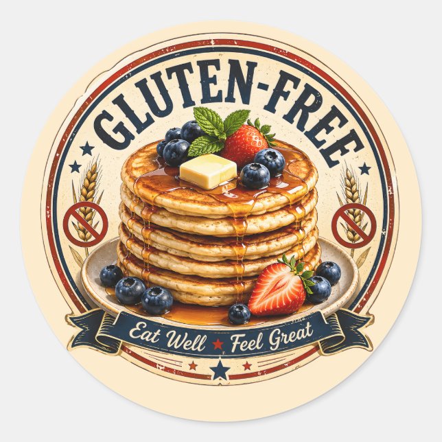 Etiquetas de panqueques sin gluten (Anverso)