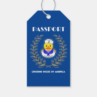 Etiquetas de pasaportes de pato de crucero