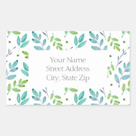 Etiquetas de patrón de hojas de color verde, Verde