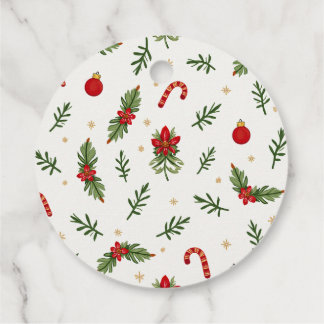 Etiquetas de patrón de Navidades elegantes