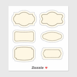 Etiquetas de pegatina de alimentos de contorno de 