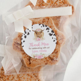 Etiquetas de Pegatina de cumpleaños de vaca en Hig