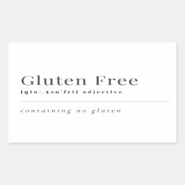 Etiquetas de Pegatina libre de gluten - Definición
