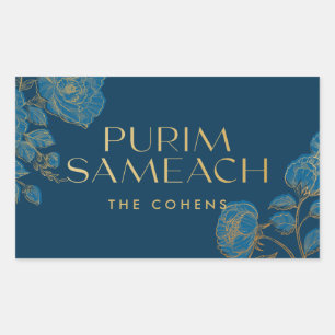 Etiquetas de pegatina Purim Sameach para manot de
