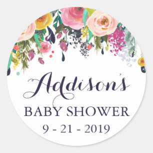 Etiquetas de Pegatinas de circulo de Baby Shower d
