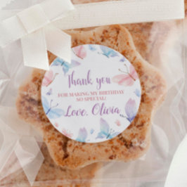 Etiquetas de Pegatinas de cumpleaños de mariposa