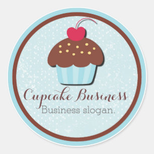 Etiquetas de pegatinas de negocios de cupcakes de 