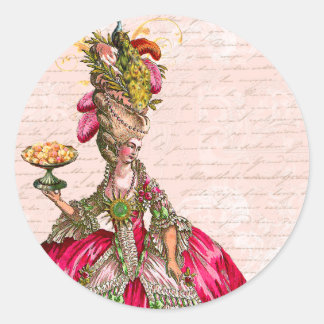 Etiquetas de Pegatinas Marie Antoinette y Peacock