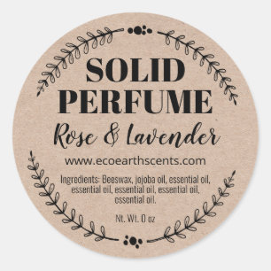 Etiquetas de Perfume Sólido de Kraft Natural caser