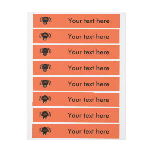 Etiquetas de Personalizable Black Spider de Hallow