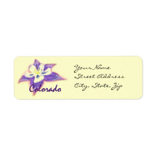 Etiquetas de personalizable de flores de colorado