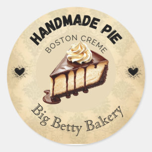 Etiquetas de personalizado de la crema de Boston