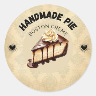 Etiquetas de personalizado de la crema de Boston