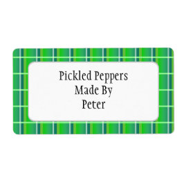 Etiquetas de Personalizado de lona verde fresco