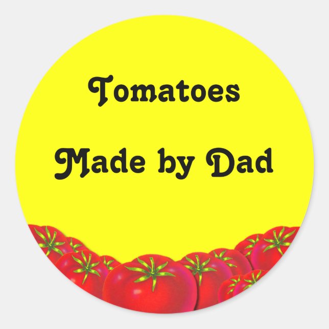 Etiquetas de Personalizado de tomates retro (Anverso)