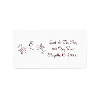 Etiquetas de Personalizado de tulipano rosado mono