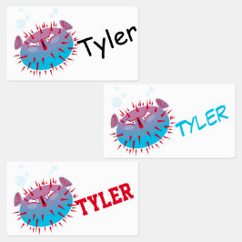 Etiquetas de pez globo Personalizado